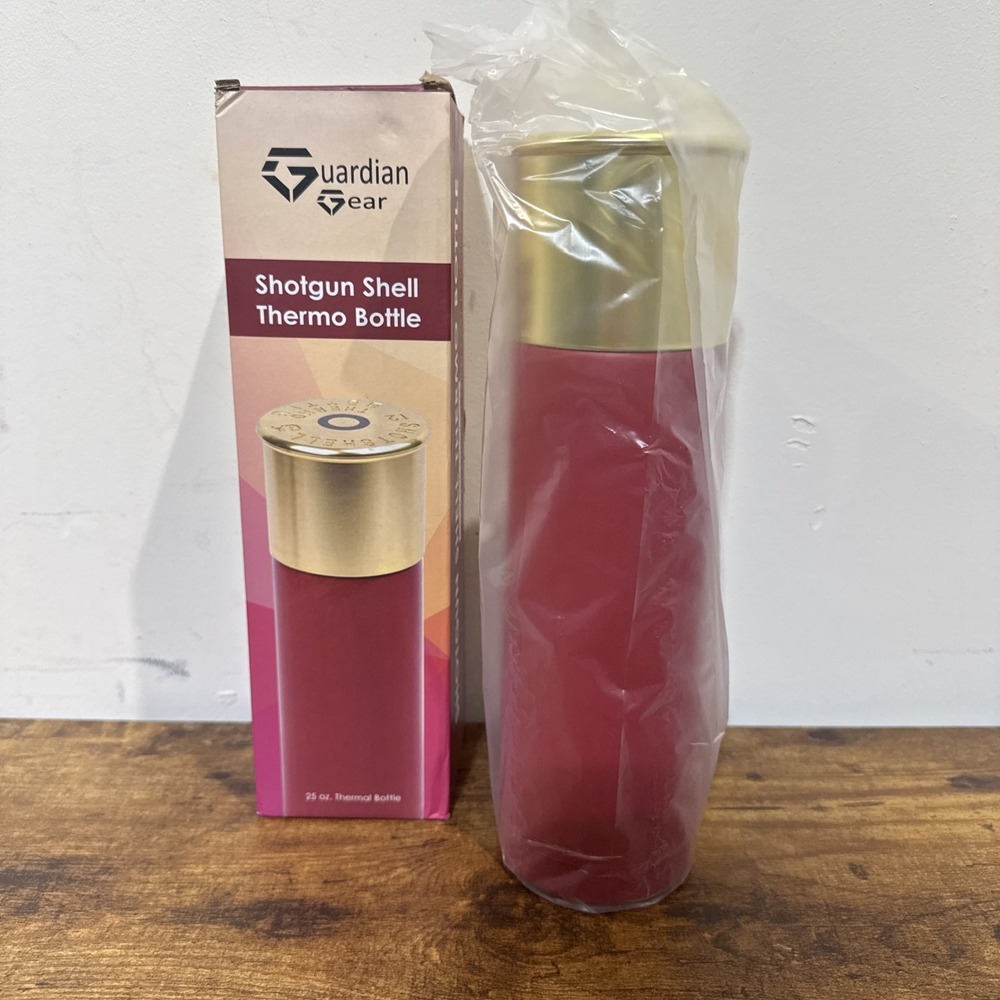 Shotshell Thermo Bottle - 12 Gauge Shotgun Shell Travel Thermos 25 Oz New